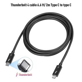 img 3 attached to 🔌 6.6ft Thunderbolt 4 Cable - 40Gbps Speed, 100W Charging, and 8K Video@60Hz | Compatible with Thunderbolt 4/3/USB 4, USB 3, USB-C | Universal Connectivity (2M)