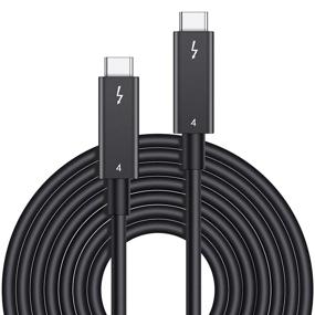 img 4 attached to 🔌 6.6ft Thunderbolt 4 Cable - 40Gbps Speed, 100W Charging, and 8K Video@60Hz | Compatible with Thunderbolt 4/3/USB 4, USB 3, USB-C | Universal Connectivity (2M)