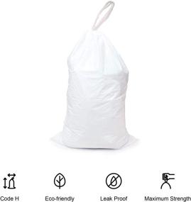 img 1 attached to Compatible Simplehuman Code Drawstring Biodegradable Household Supplies for Paper & Plastic