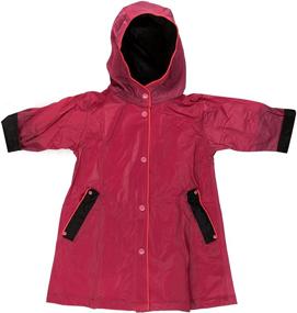 img 1 attached to 🧥 Fit Rite Kids Hooded Waterproof Raincoat - Long Full Length Rain Jacket for Boys and Girls with Reflective Stripes