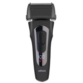 img 4 attached to Othos Men's Electric Razor - Cordless Foil Shaver with 3 Blades, Pop-up Trimmer, USB Charger, Lithium Battery, LED Display, Waterproof Design for Body Hair and Beard Styling