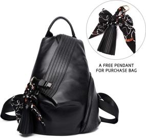 img 3 attached to Caransti Leather Backpack Adjustable Anti Theft Backpacks
