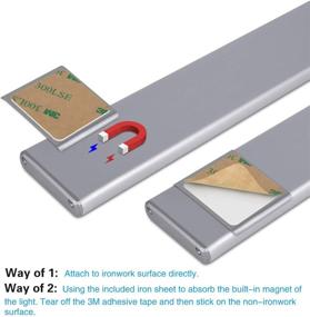 img 1 attached to 💡 Ultra-Thin 70 LED Closet Lights - USB Rechargeable Motion Sensor Under Cabinet Lights by Honesorn