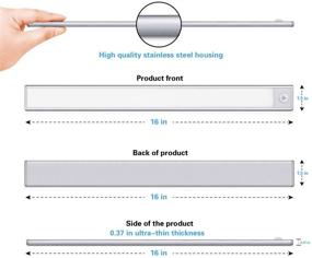 img 2 attached to 💡 Ultra-Thin 70 LED Closet Lights - USB Rechargeable Motion Sensor Under Cabinet Lights by Honesorn