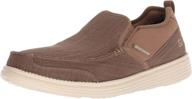 skechers mens status delton brown medium logo