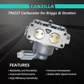 img 1 attached to 🔧карбюратор Briggs & Stratton V-Twin Engine CANZILLA 796227 - замена с уплотнением для газонокосилки, совместимый с 407777 40N877 40R877 445677 445877 44L777 44M777 44P777 44R677 тракторный двигатель.