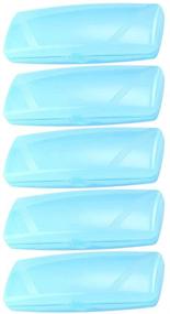 img 4 attached to 👓 Protective Hard Case for Eyeglasses - SUPVOX 5PCS Anti-pressure Clear Glasses Case, Portable & Durable (Light Green)