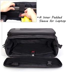 img 1 attached to CURMIO Car Front Seat Organizer with Laptop Sleeve, Multi-Functional Storage Bag 🚗 for Law Enforcement and Police Patrol, Easily Convertible to Handbag Shoulder Bag. Patent Design