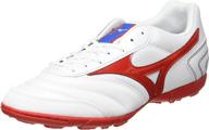 👟 mizuno football futsal white highriskred men's shoes: superior performance and style logo