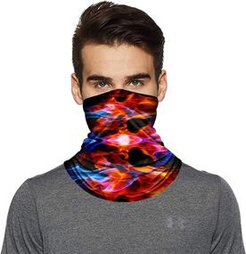 img 3 attached to MOBUR Neck Gaiter Face Scarf Mask Bandana with Adjustable Tie Behind Head Straps - Dust Face Mask Headband for Superior Comfort and Versatility