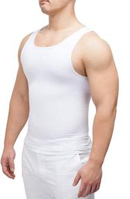 img 4 attached to 💪 Workout Undershirts for Men: Slimming Body Shaper with Chest Compression