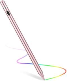 img 4 attached to 🖊️ Digital Stylus Pen for Touch Screens - Active Pencil Fine Point Compatible with iPhone, iPad, Tablets, and More (Rose Gold)