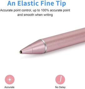 img 2 attached to 🖊️ Digital Stylus Pen for Touch Screens - Active Pencil Fine Point Compatible with iPhone, iPad, Tablets, and More (Rose Gold)