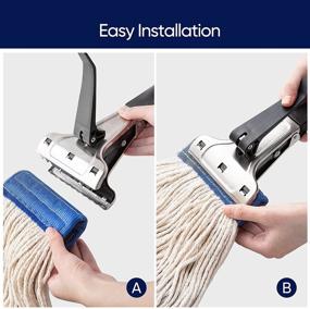 img 3 attached to 🧹 Eyliden Heavy Duty Commercial Cotton Mop with Extendable Handle - Ideal for Industrial Wet Mopping, Home, Office & More (White)