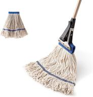 🧹 eyliden heavy duty commercial cotton mop with extendable handle - ideal for industrial wet mopping, home, office & more (white) logo