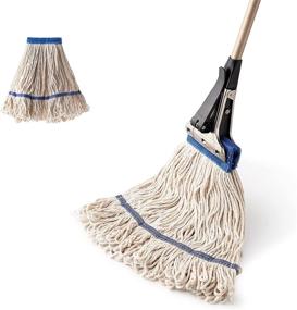 img 4 attached to 🧹 Eyliden Heavy Duty Commercial Cotton Mop with Extendable Handle - Ideal for Industrial Wet Mopping, Home, Office & More (White)