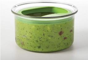 img 4 attached to 🥑 Enhanced Progressive Prepworks 6.3 in. W x 6.3 in. L Clear/Green Guacamole Keeper