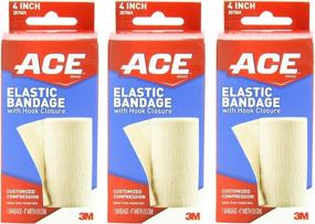 img 4 attached to 🩹 ACE Elastic Bandage with Hook Closure, 4 Inches - Pack of 3