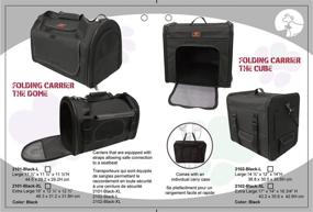 img 1 attached to 🐾 One for Pets Foldable Carrier: The Cube in Black