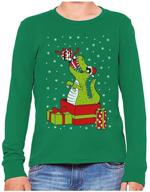 🎅 boys' clothing: t rex santa christmas sweater sweatshirt - enhanced seo logo