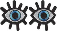 mausong eye eyeball tattoo: unique iron-on patch 2 pack for gothic, punk & retro fashion logo