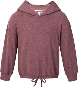 img 4 attached to 👚 Purple Girls' Pullover Sleeve Shirts in Tops, Tees & Blouses - Clothing