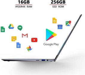 img 2 attached to 💻 CHUWI HeroBook Plus 15.6" Windows 10 Laptop, 1080P Laptop Computer with Intel J4125, 12GB RAM, 256GB SSD, RJ45 Gigabit Ethernet Support, BT5.1, Dual WiFi