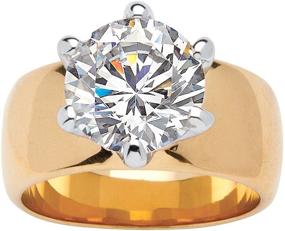 img 4 attached to 💍 Palm Beach Jewelry Gold Plated Women's Anniversary Jewelry for Weddings & Engagements