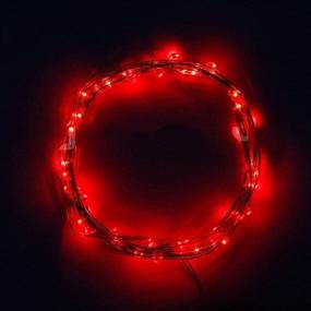 img 3 attached to 🔴 Vibrant Red Battery Operated String Lights - ANJAYLIA 10Ft/3M 30leds for Party, Home, and Festival Decorations