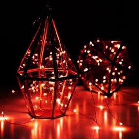 img 1 attached to 🔴 Vibrant Red Battery Operated String Lights - ANJAYLIA 10Ft/3M 30leds for Party, Home, and Festival Decorations