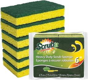 img 4 attached to Heavy Duty Scrub Sponge 12-Pack - Tough 🧽 Cellulose Material for Long-Lasting Eco-Friendly Kitchen Cleaning with Scrub-It