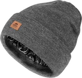 img 4 attached to Hatiis Beanie Lining Cuffed Unisex