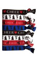 💇 cheerleading hair elastic set (8 pieces) - cheer accessories for women, girls, cheerleaders, coaches, stunt partners, teams, classmates, and friends - usa made logo