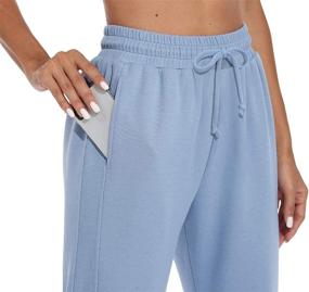 img 2 attached to 🩳 Fulbelle Women's Cotton Sweatpants with Pockets | Drawstring Joggers | Yoga Pants