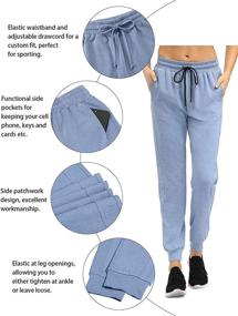 img 1 attached to 🩳 Fulbelle Women's Cotton Sweatpants with Pockets | Drawstring Joggers | Yoga Pants