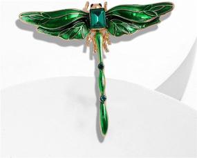 img 3 attached to 🦋 ENATRENDY Women's Cute Insect Rhinestone Pin Brooch - Animal Inspired Jewelry DIY Gift for Girls