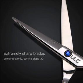 img 1 attached to 💇 ULG 6.5 inch Hair Cutting Scissors - Professional Barber Shears for Salon Razor Edge Hair Cutting