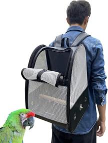 img 4 attached to NAPURAL Backpack Stainless Standing Perch，Bird