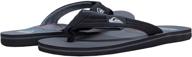 👞 stylish and comfortable: quiksilver men's strap sandal in black logo