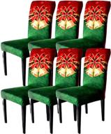 🎄 set of 6 beifivcl christmas chair covers - xmas dining chair back covers for decoration and protection - removable, washable - perfect for christmas kitchen decor, restaurant party, and home decor logo