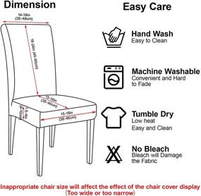 img 2 attached to 🎄 Набор из 6 чехлов для стульев BEIFIVCL на Рождество - чехлы на спинку стула для декора и защиты - съемные, стираемые - идеально подходят для декора на кухне во время Рождества, ресторана и дома.