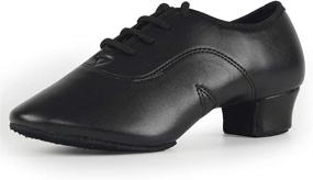 img 3 attached to HROYL Leather Lace-Up Athletic Girls' Ballroom Performance Shoes