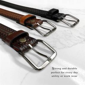 img 2 attached to Basketweave Genuine Leather Utility Uniform Men's Accessories and Belts