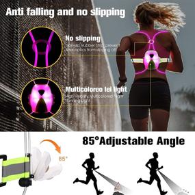 img 1 attached to 🏃 USB Rechargeable Reflective Light Vest for Running Jogging Cycling Safety Night Gear - RABOW RUN LED Vest for Men Women Kids