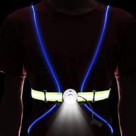 🏃 usb rechargeable reflective light vest for running jogging cycling safety night gear - rabow run led vest for men women kids логотип