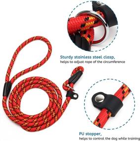 img 2 attached to 🐶 Coolrunner 2PCS Durable Dog Slip Rope Leash: Strong and Adjustable Training Leash for Small to Medium Dogs (10-80 lb)