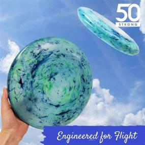 img 1 attached to 🥏 50 Strong: The Ultimate Outdoor Frisbee-Style Game - Super Fun 145g Flying Sporting Disc - Made in USA