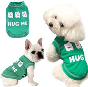 img 4 attached to 🐶 Summer Dog Shirt: Breathable Cotton Pet Apparel for Small to Medium Dogs - Keep Your Pup Cool and Stylish