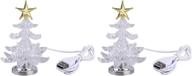 enhance your christmas decor with mobestech 2pcs usb acrylic light up christmas tree night lights логотип