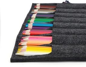 img 1 attached to Felt Pencil Holder Organizer - 8 Slot Pencil Storage Organizer for Travel Drawing - Pencil Storage Case - Ideal Gift for Boys, Boyfriends, Students, Kids (Pencils Not Included)